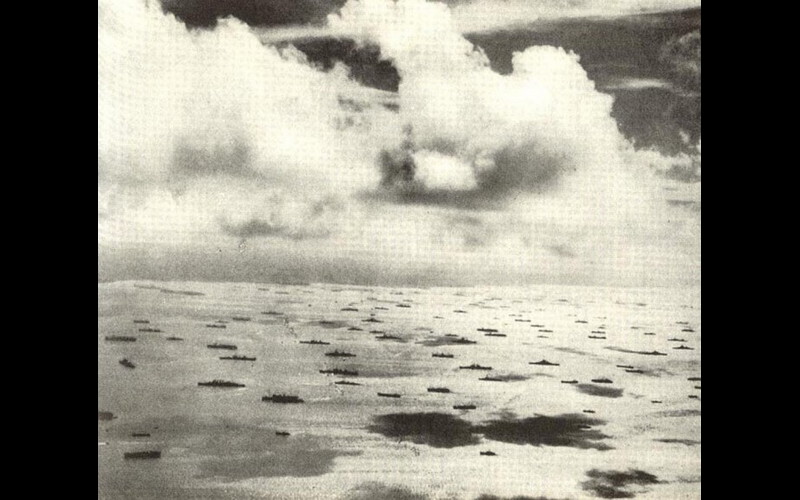 Seventh Fleet invasion force (MacArthur's Navy) gathers at Admiralty Islands